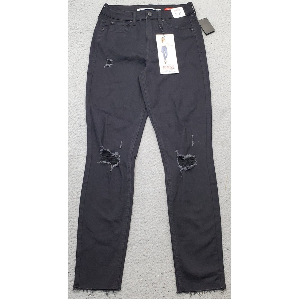 Celebrity Pink The Spice Skinny Jeans Womens 5/27 Black Denim Slim Distressed